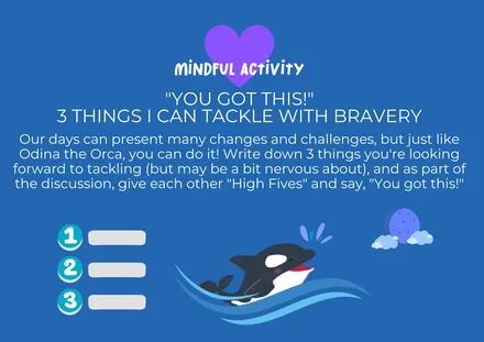 Preview of the 3 Challenges I look Forward To A4 Landscape activity