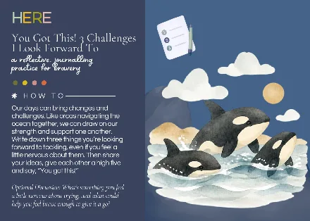 Preview of the 3 Challenges I look Forward To Postcard activity