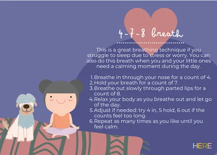 Preview of the 4-7-8 Breath Postcard activity