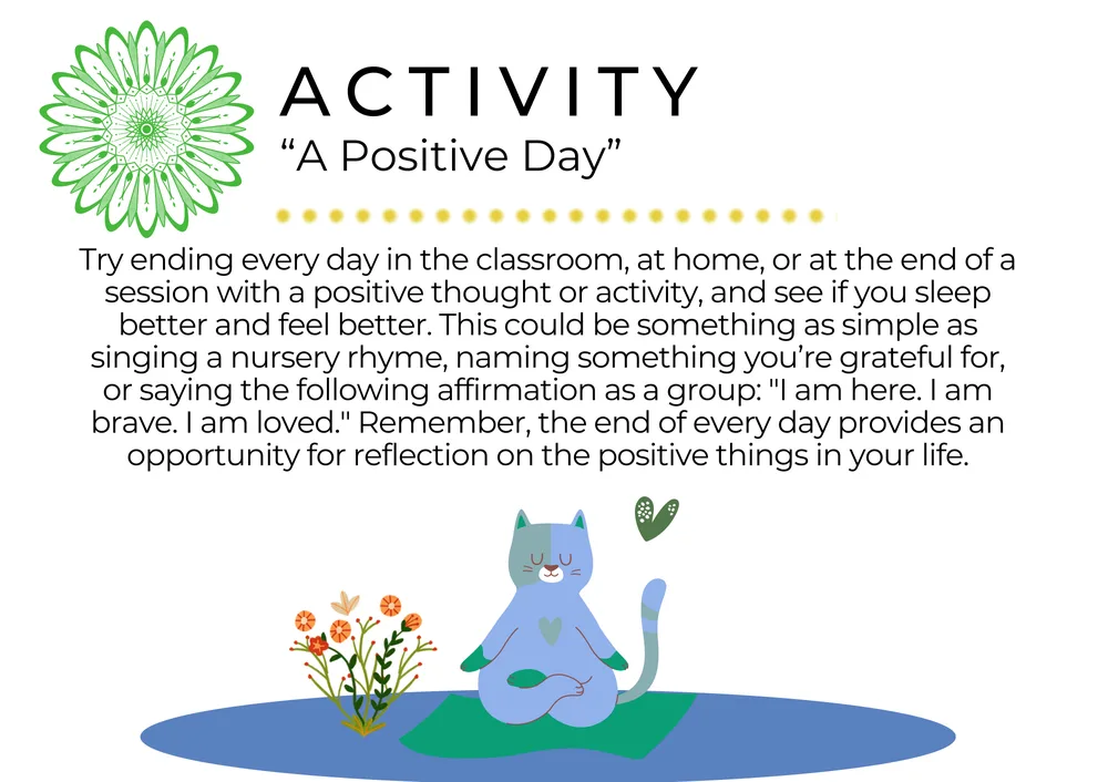 The first page of A Positive Day
