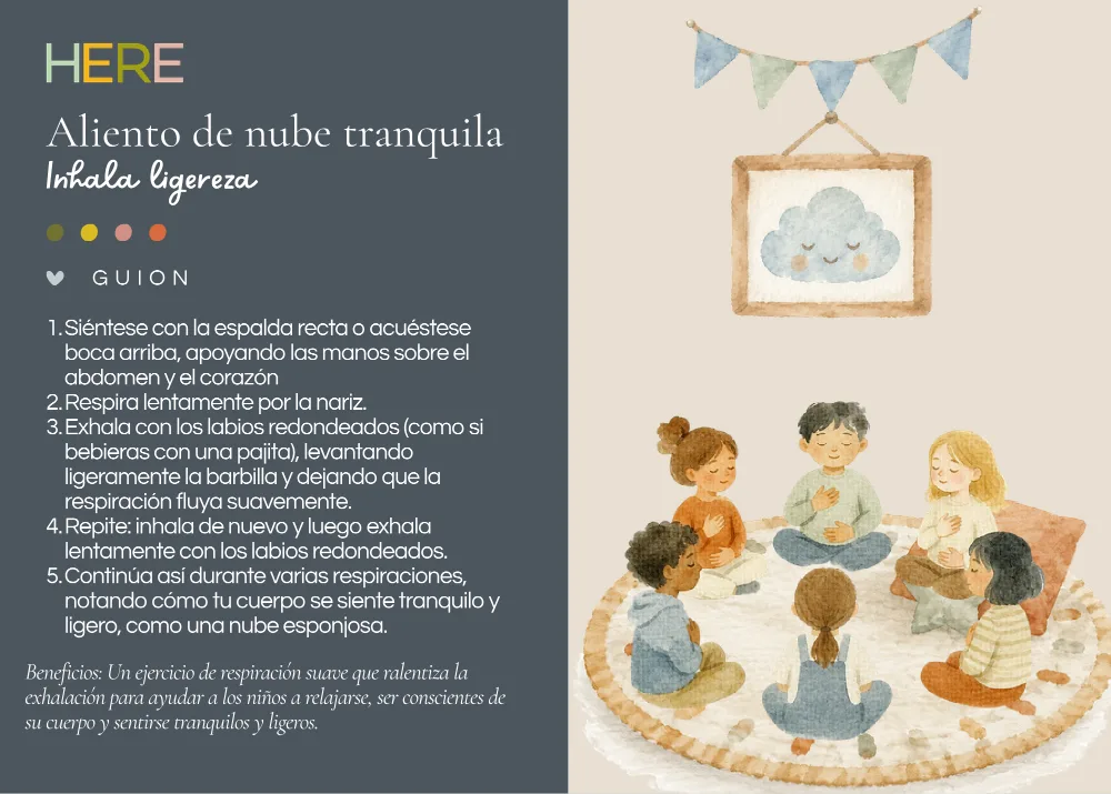 The first page of Aliento de nube tranquila