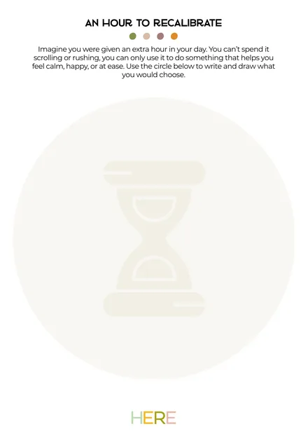 Preview of the An Hour To Recalibrate A4 activity