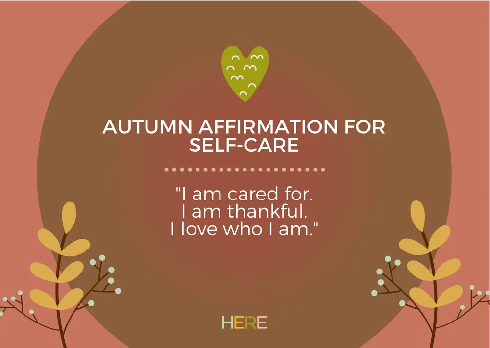 The first page of Autumn Affirmation For Self-Care