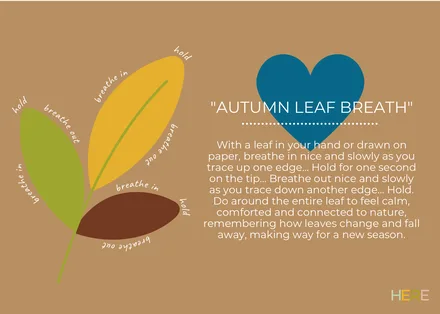 Preview of the Autumn Leaf Breath Postcard activity