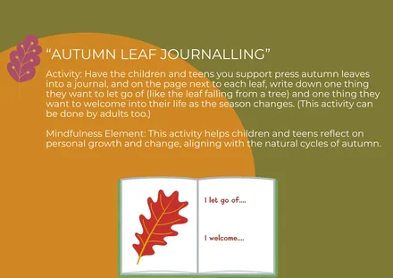 Preview of the Autumn Leaf Journalling A4 Landscape activity