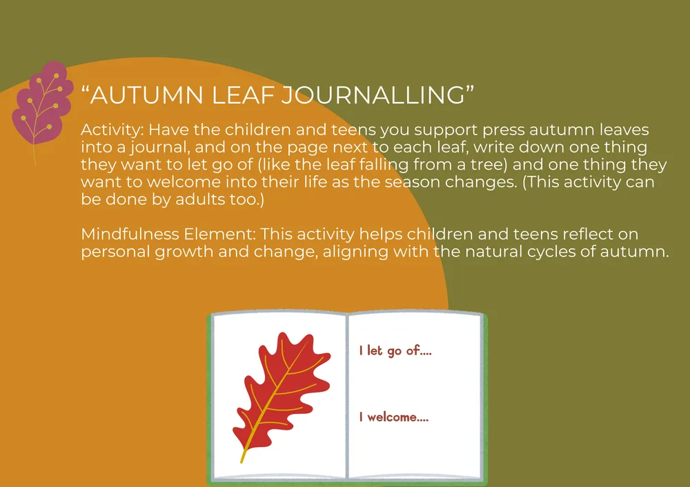 The first page of Autumn Leaf Journalling