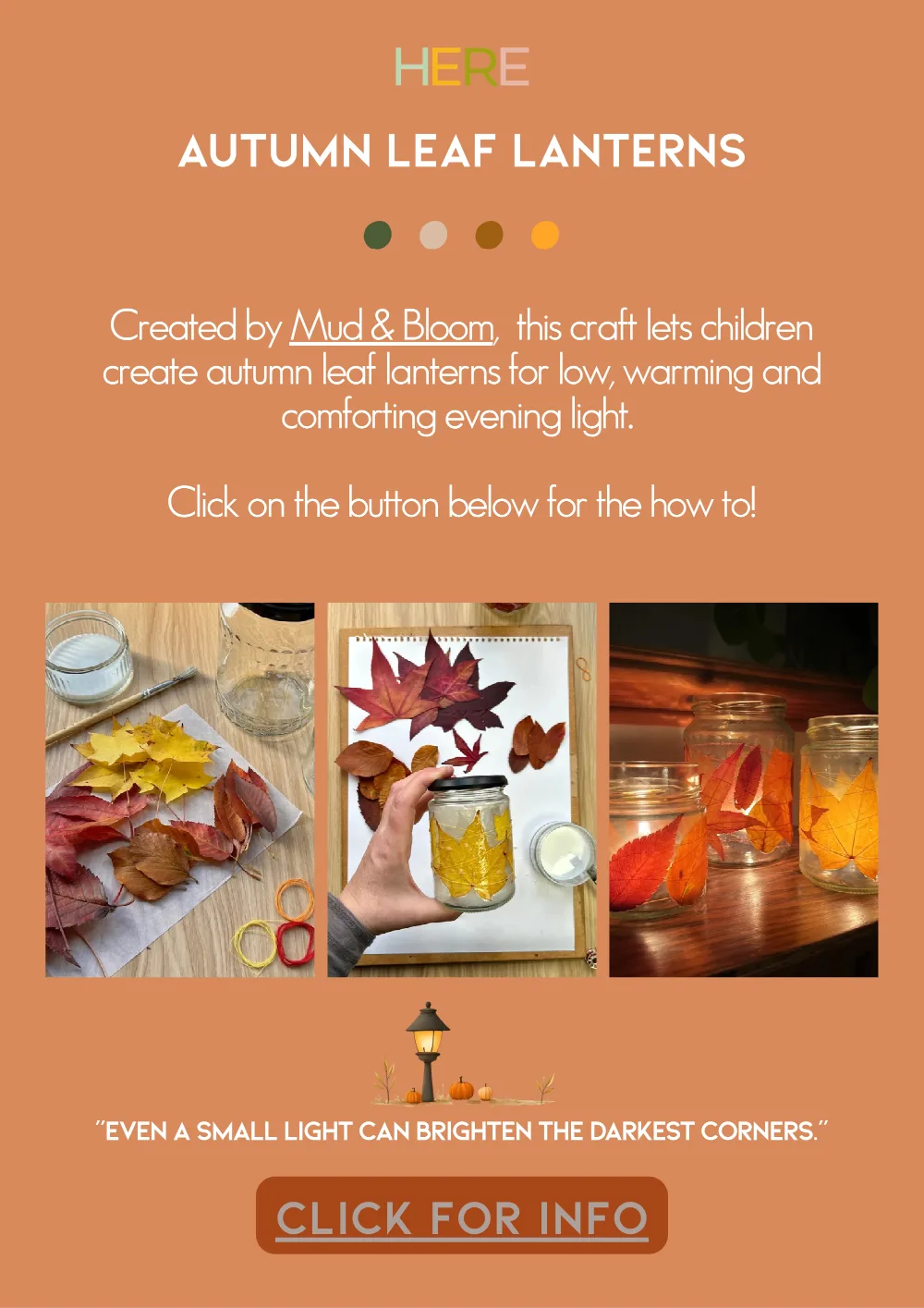 The first page of Autumn Leaf Lanterns