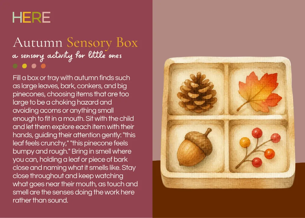 The first page of Autumn Sensory Box