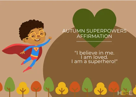 Preview of the Autumn Superpowers Postcard activity