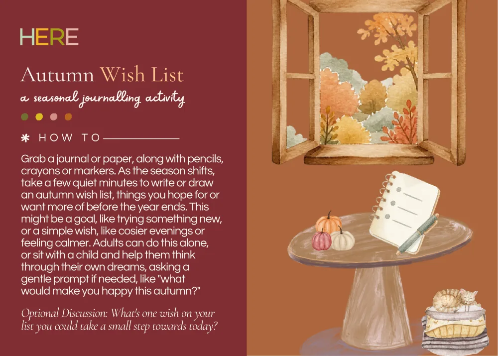The first page of Autumn Wish List