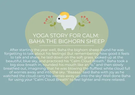 Preview of the Baha Sheep Finds Calm A4 Landscape activity