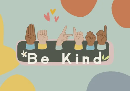 Preview of the Be Kind: International Day Of Sign Languages A4 Landscape activity