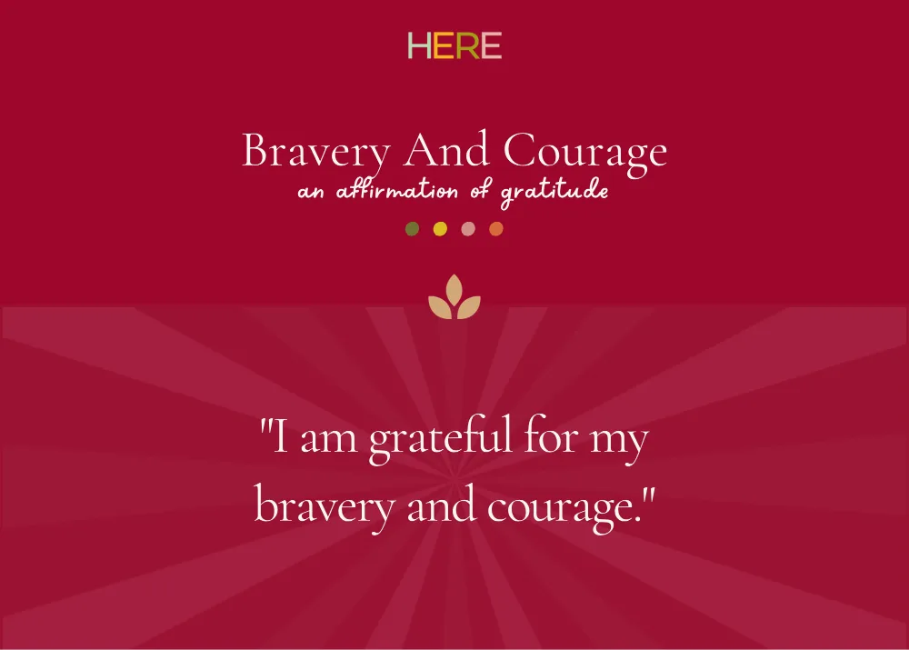 The first page of Bravery and Courage