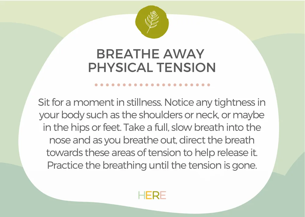 The first page of Breathe Away Physical Tension