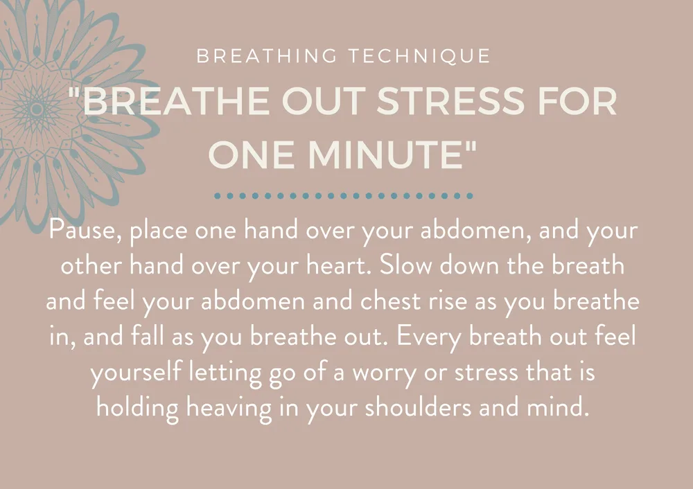 The first page of Breathe Out Stress