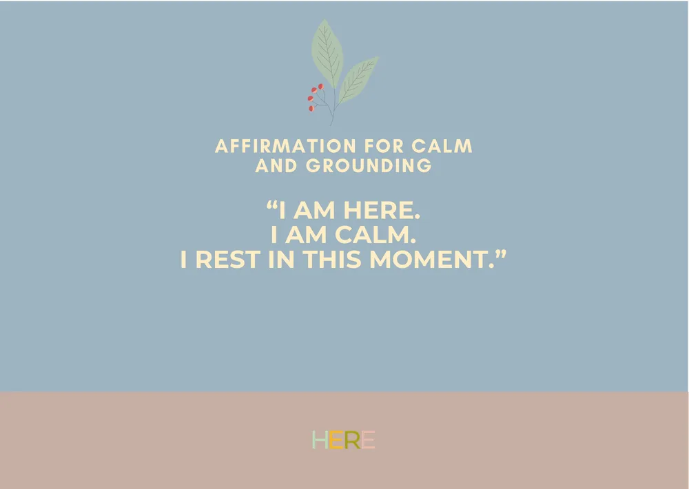 The first page of Calm And Grounding