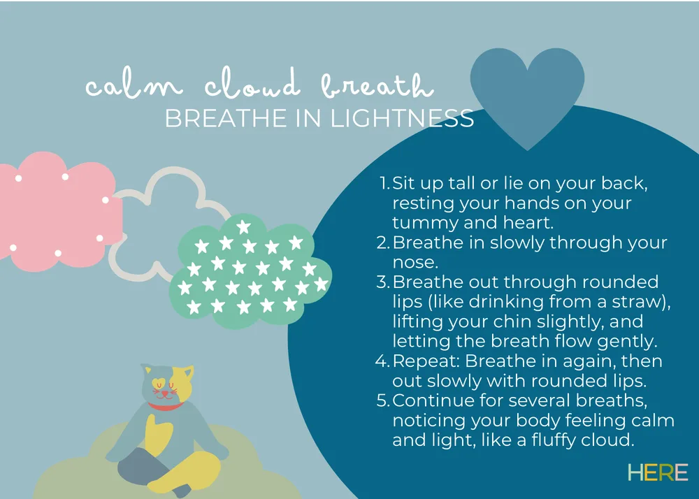 The first page of Calm Cloud Breath
