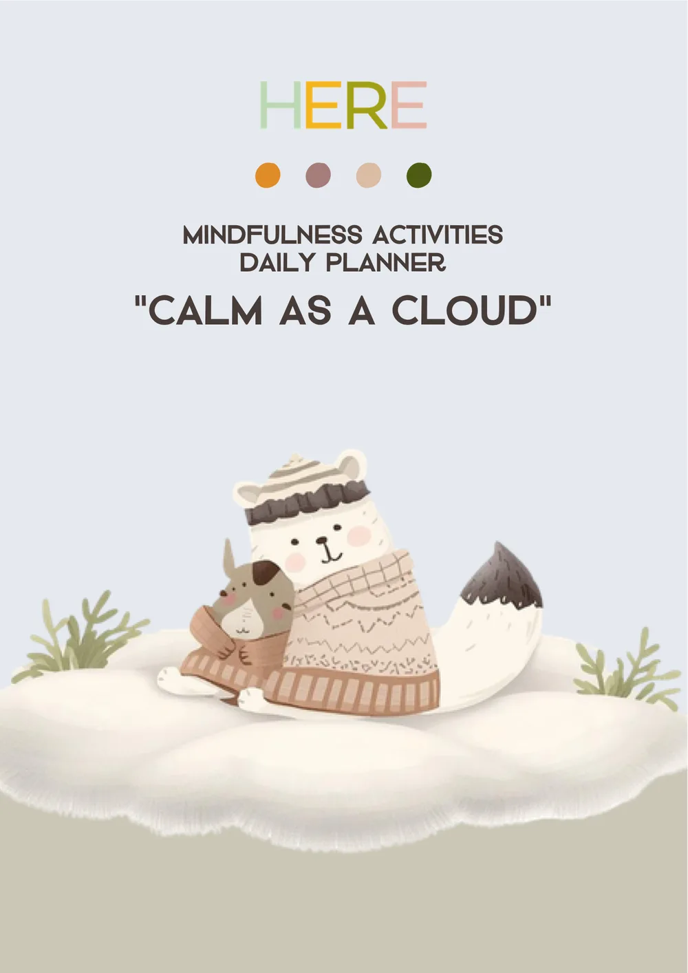 The first page of Calm Cloud Mindfulness Activities