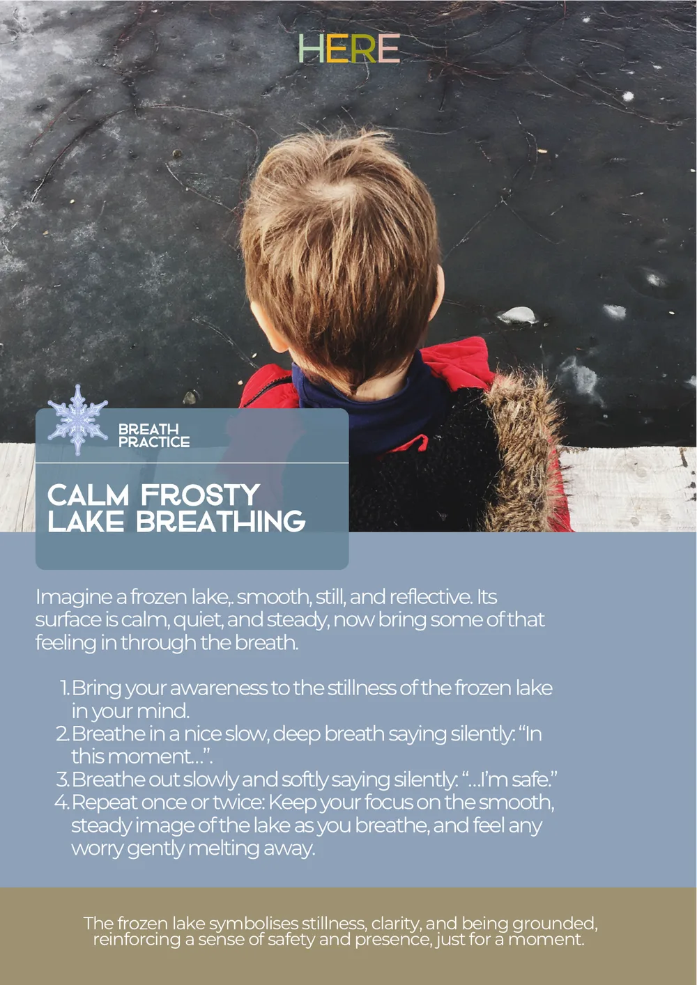 The first page of Calm Frosty Lake