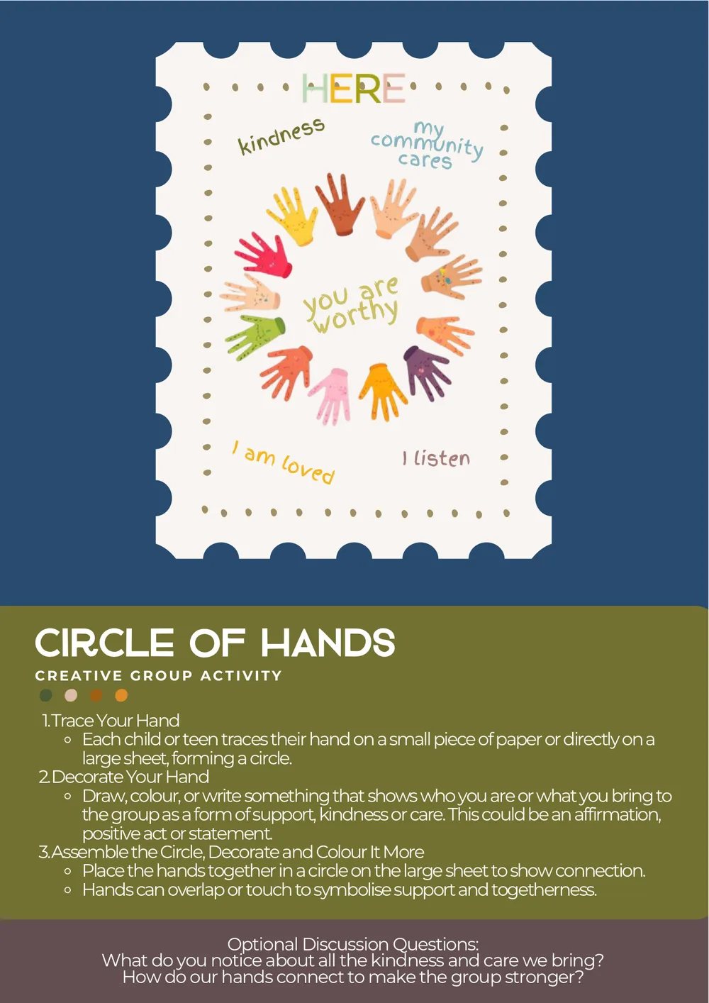 The first page of Circle of Hands