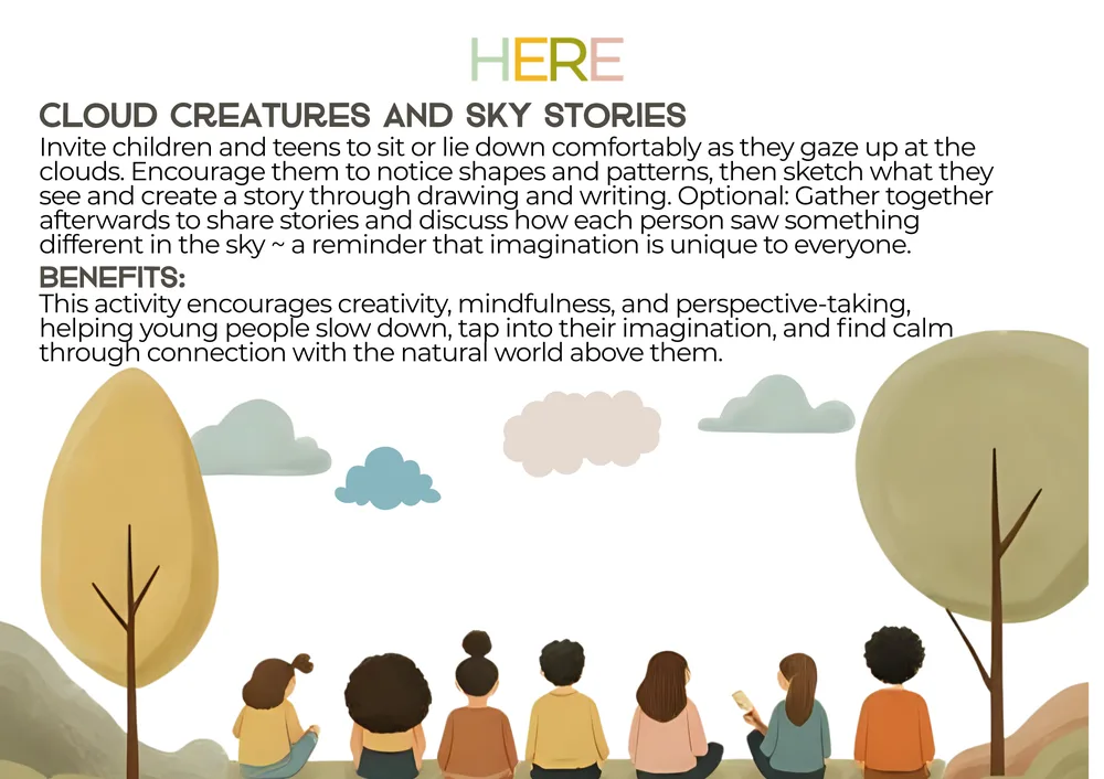 The first page of Cloud Creatures and Sky Stories