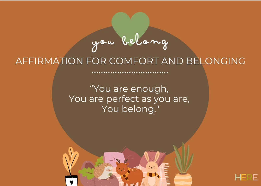 The first page of Comfort And Belonging