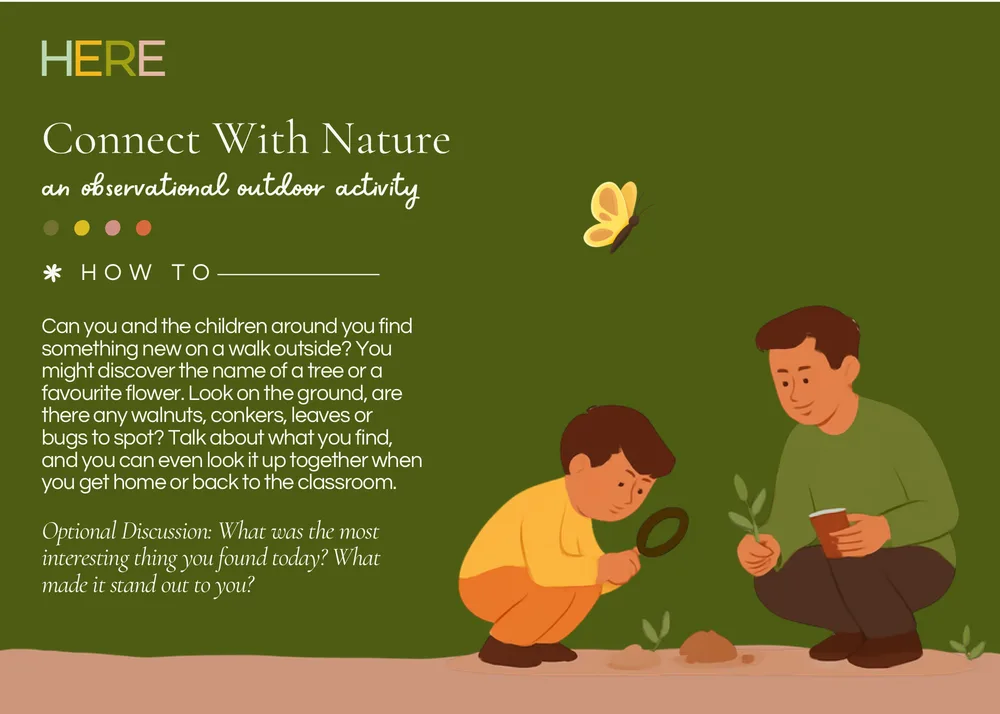 The first page of Connect With Nature