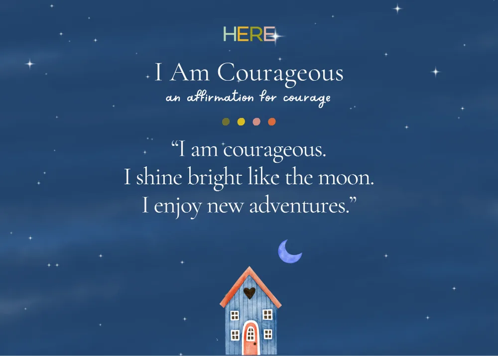 The first page of Courage Affirmation