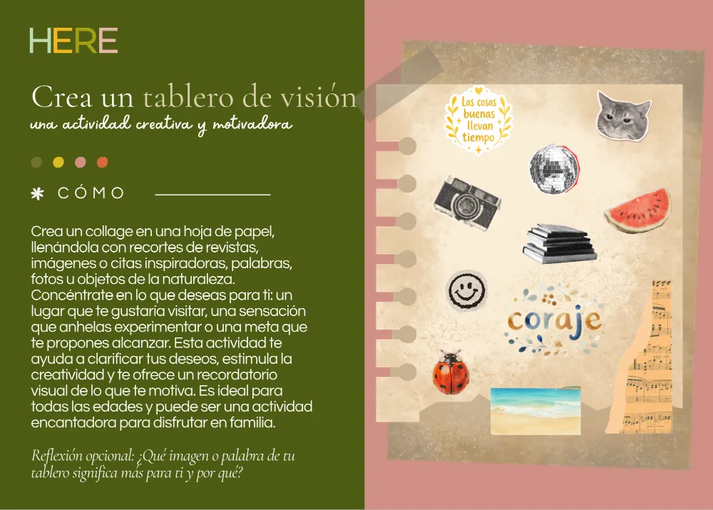 The first page of Crea Un tablero De Vision
