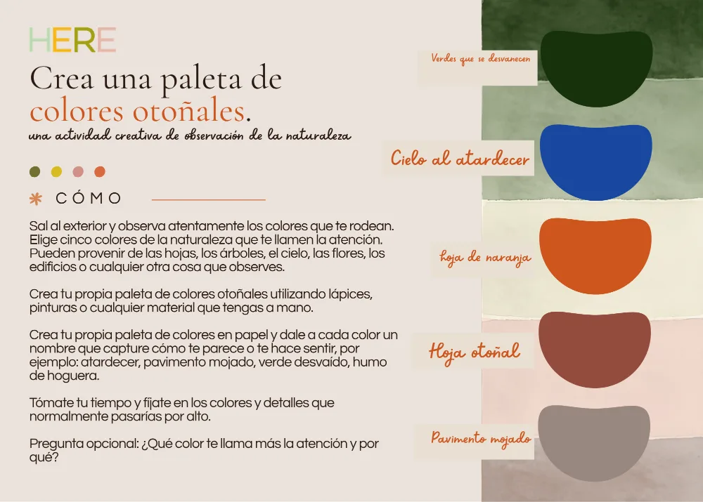 The first page of Crea Una Paleta De Colores Otoñales