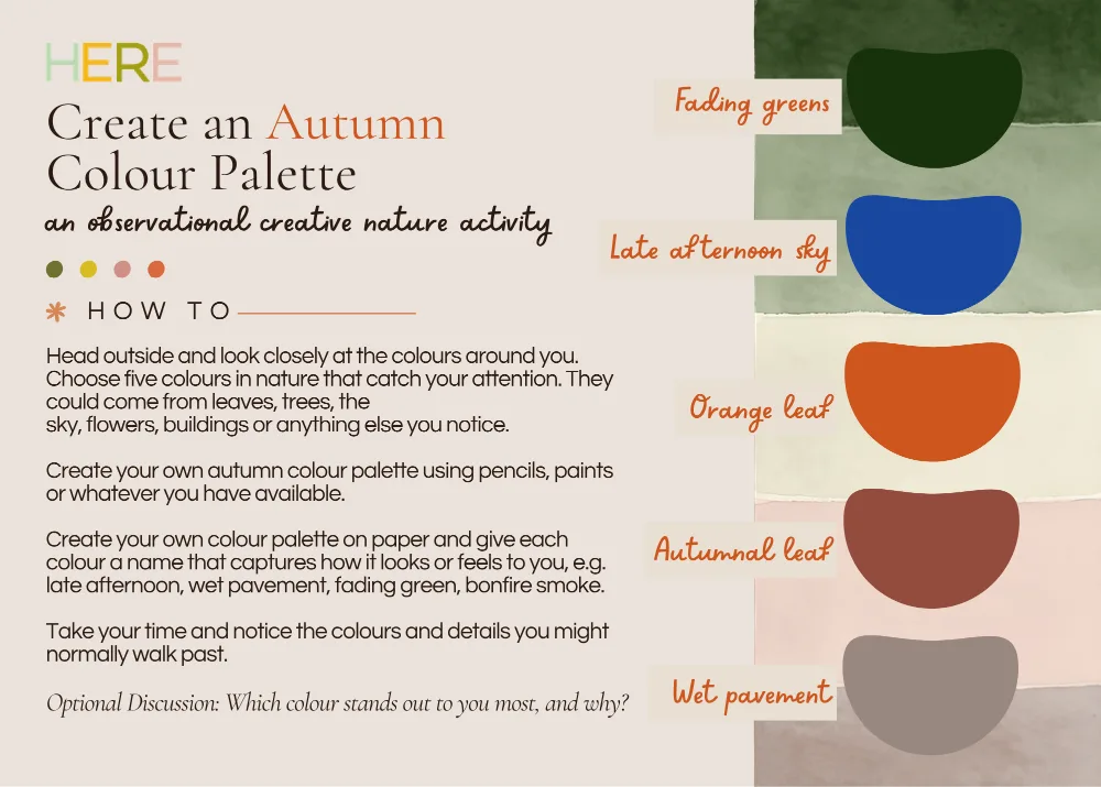 The first page of Create An Autumn Colour Palette