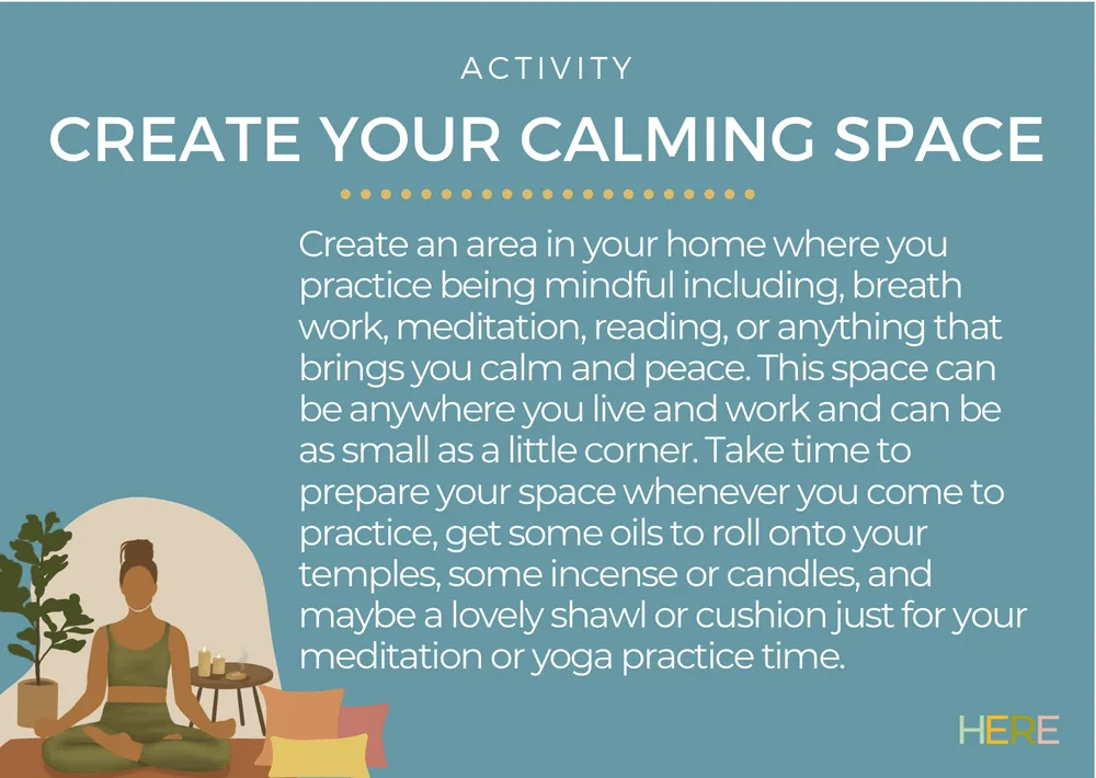 The first page of Create Your Calming Space