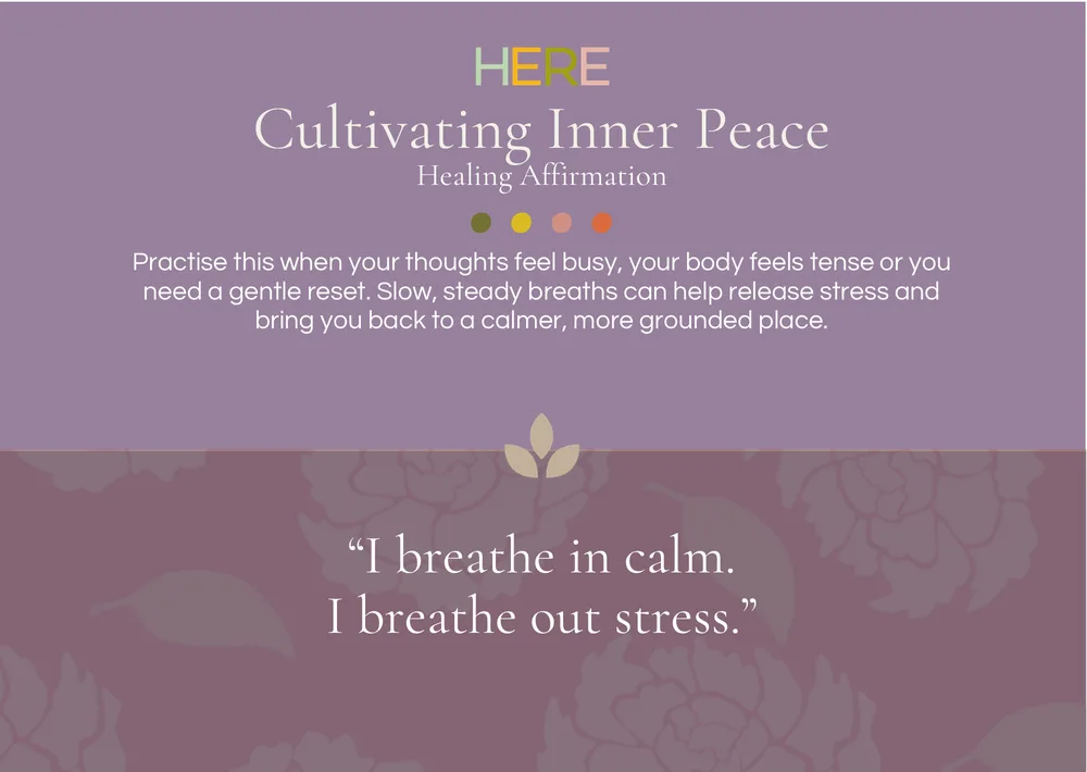 The first page of Cultivating Inner Peace