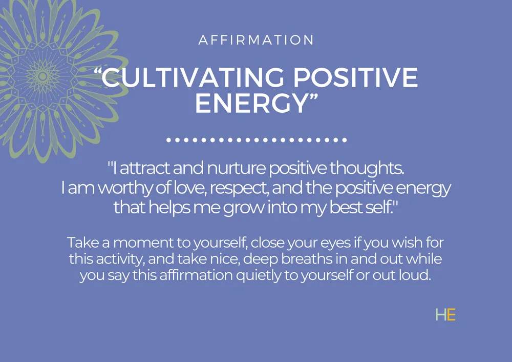 The first page of Cultivating Positive Energy