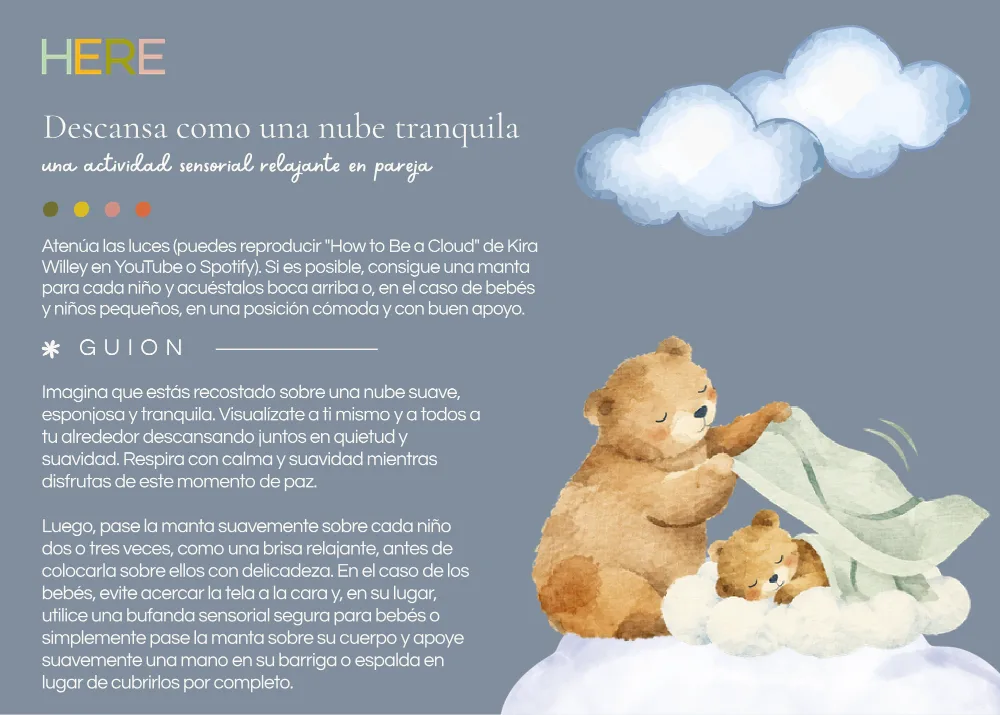 The first page of Descansa como una nube tranquila