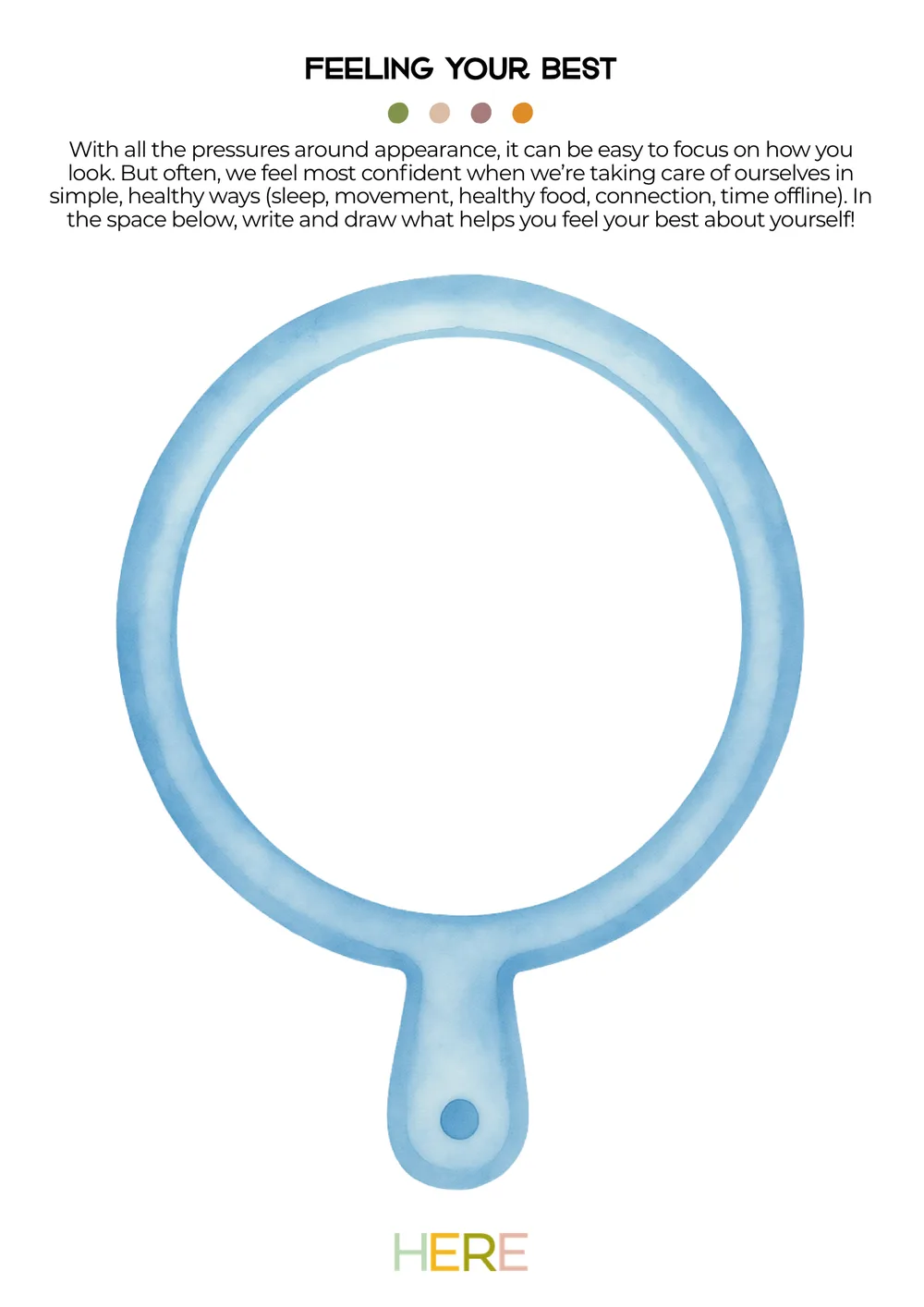 The first page of Feeling Your Best