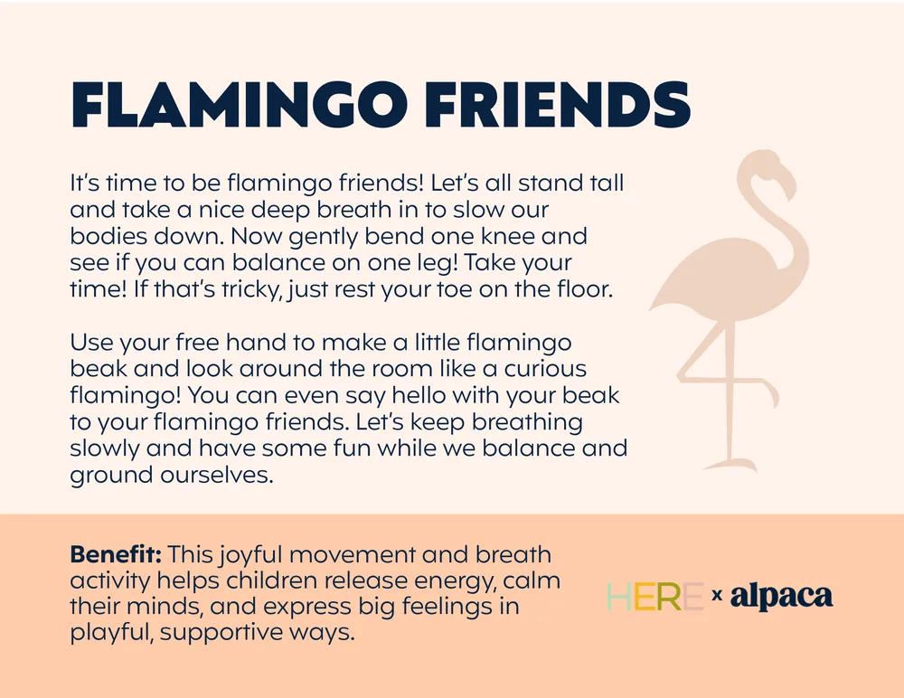 The first page of Flamingo Friends