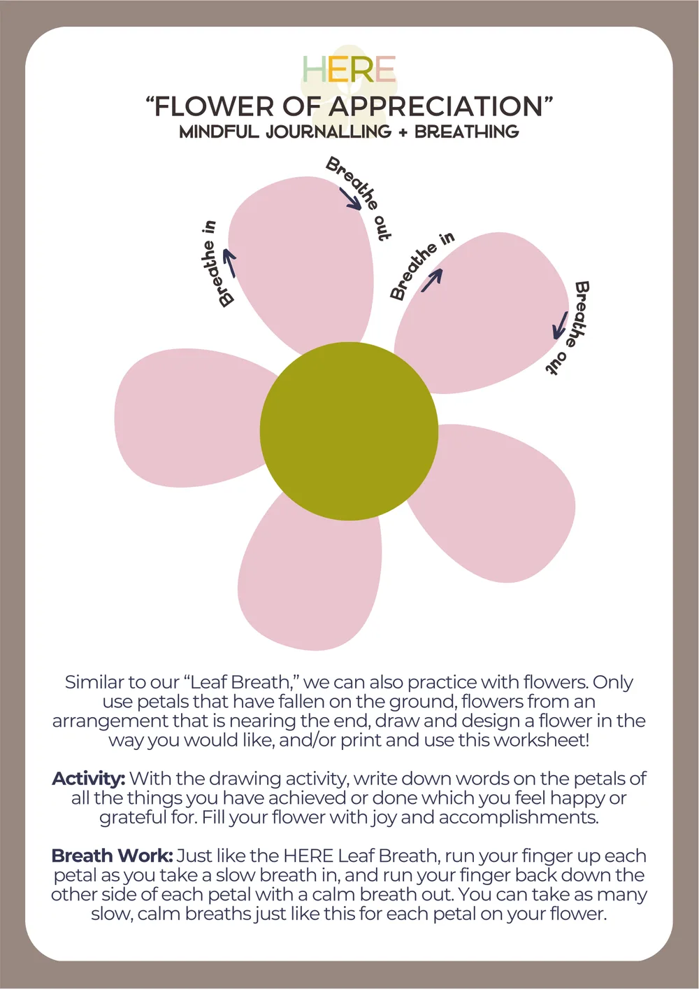 The first page of Flower of Appreciation