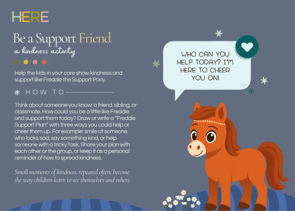 The first page of Freddie, A Support Friend