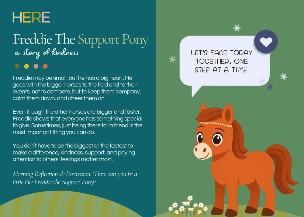 The first page of Freddie The Support Pony