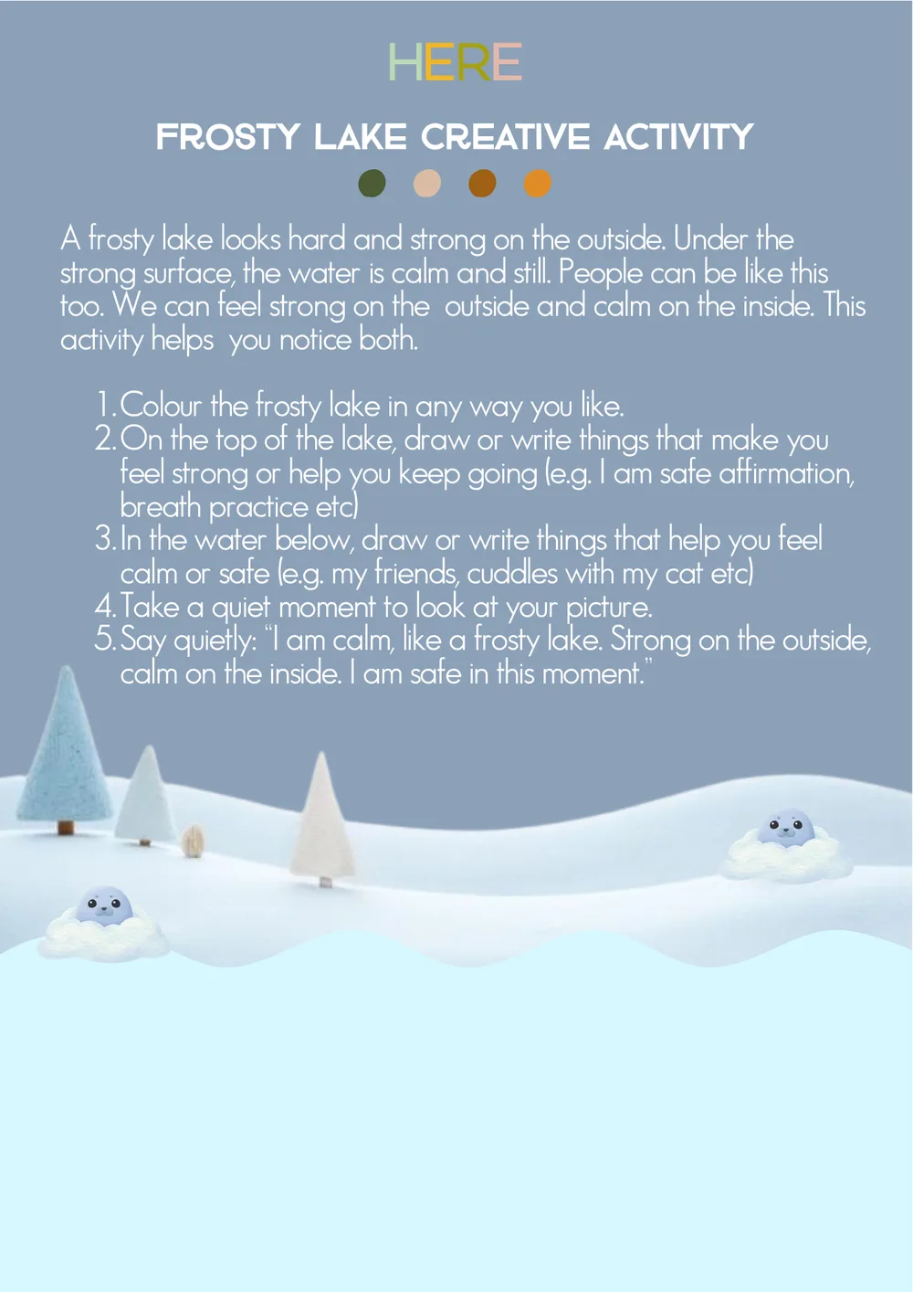 The first page of Frosty Lake