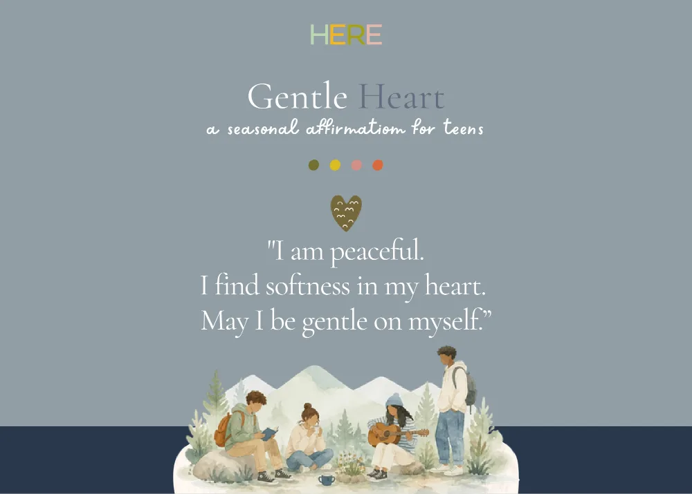 The first page of Gentle Heart For Teens