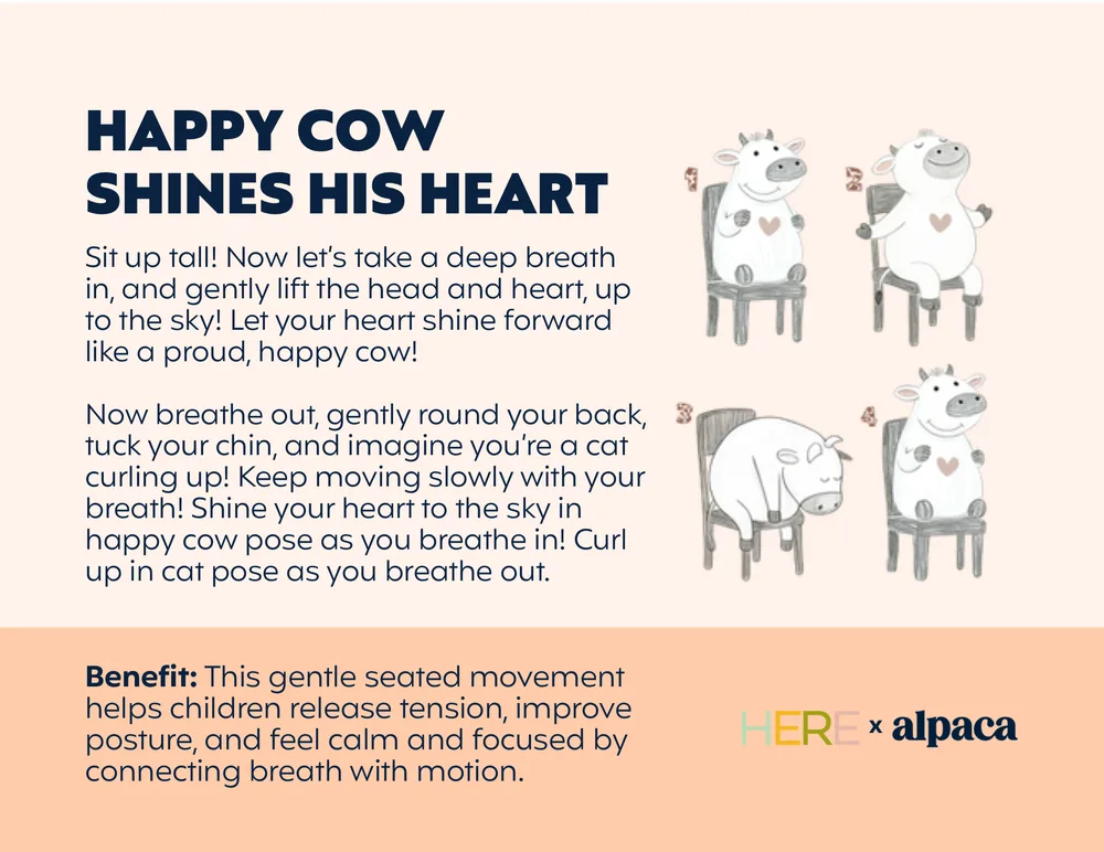 The first page of Happy Cow Shines His Heart