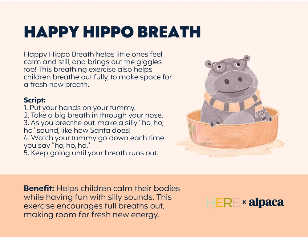 The first page of Happy Hippo Breath
