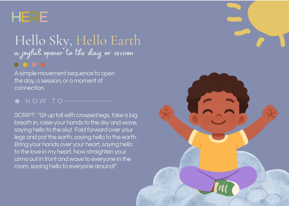 The first page of Hello Sky, Hello Earth