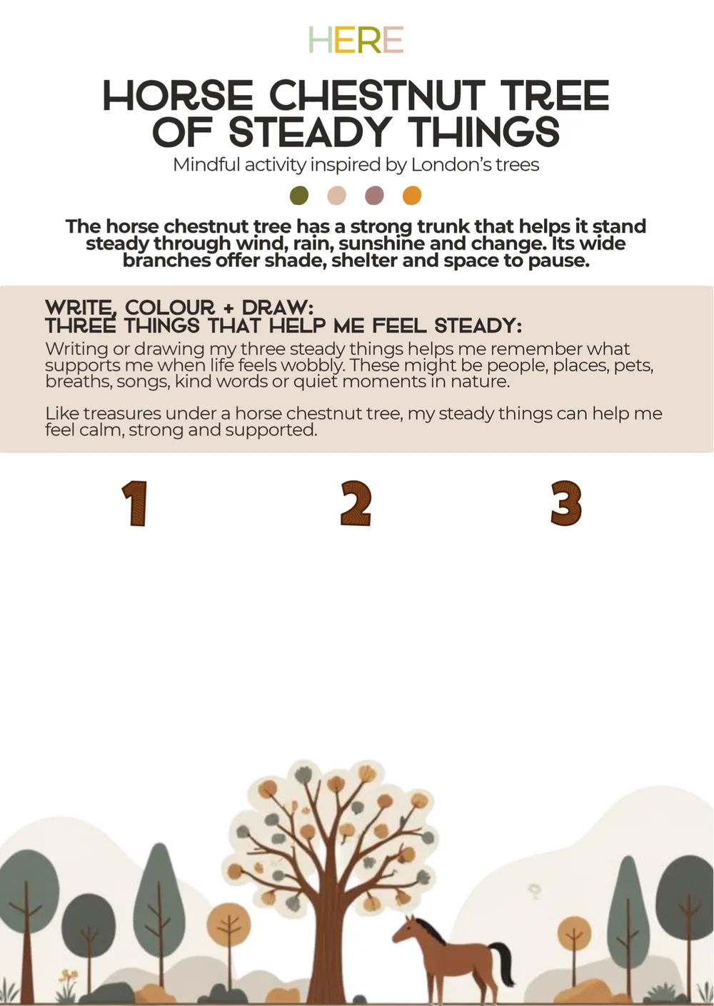 The first page of Horse Chestnut Tree of Steady Things