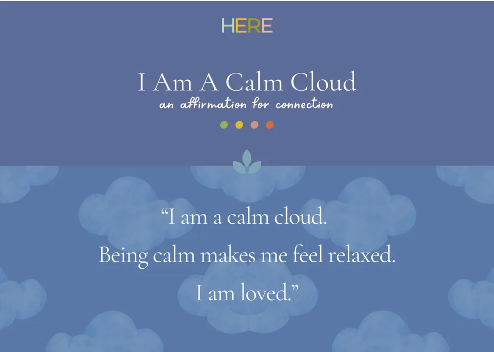 The first page of I Am A Calm Cloud