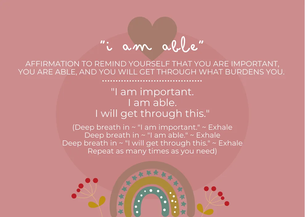 The first page of I Am Able