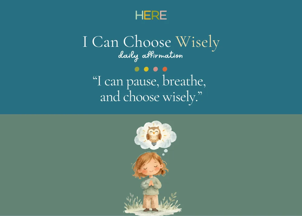 The first page of I Can Choose Wisely