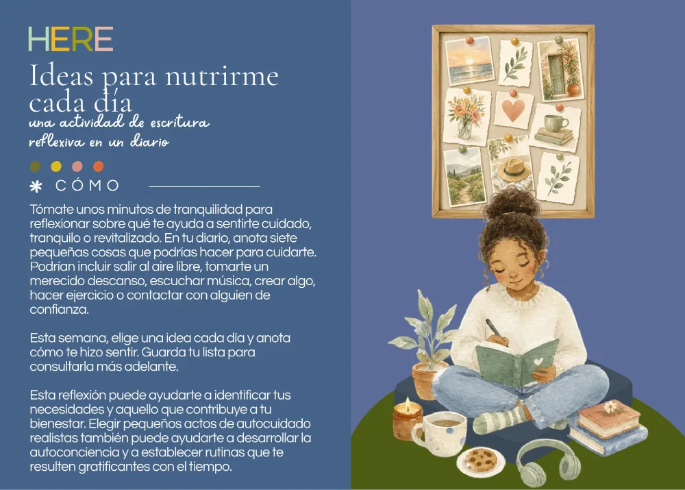 The first page of Ideas para nutrirme cada día